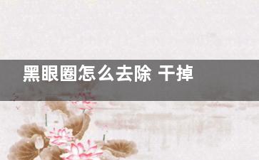 黑眼圈怎么去除 干掉熊猫眼就是这么简单,黑眼圈怎么祛掉
